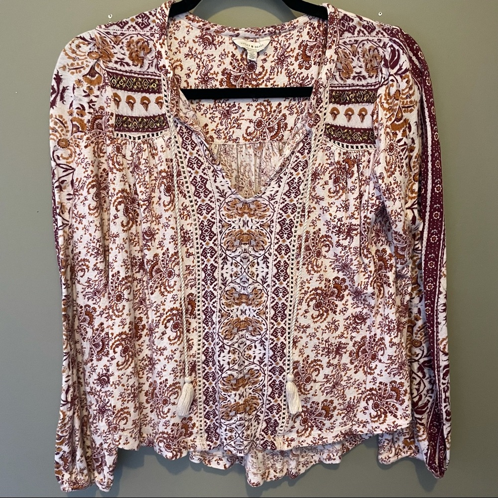 Lucky Brand Tassel Top